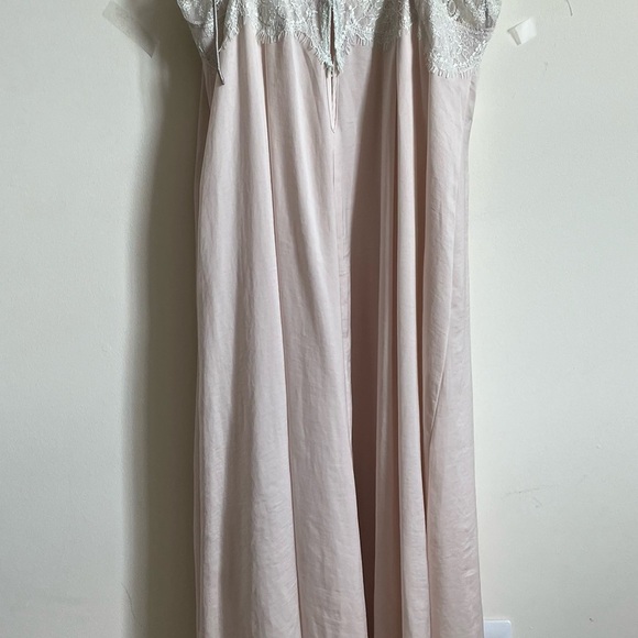 Anthropologie wide leg cropped Satin/Lace spaghetti strap one piece size Small - Picture 4 of 16